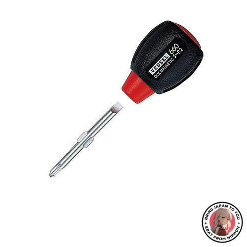 NEW 660 (-5+2X78MM) Cushion Grip Screwdriver from JAPAN