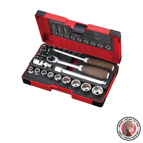 NEW HRW2303M-W Wood-compo Ratchet Wrench Set from JAPAN