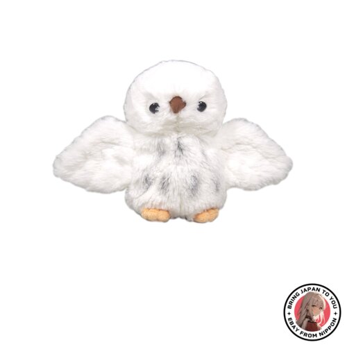 NEW Sun Lemon Fluffy Owl White S 22 × 10 × 13cm Plush Animal P- from JAPAN