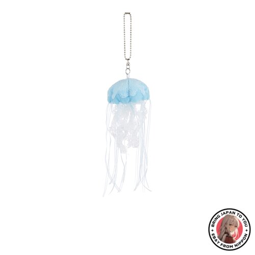 NEW Take -off plush toy jellyfish key chain light blue from JAPAN