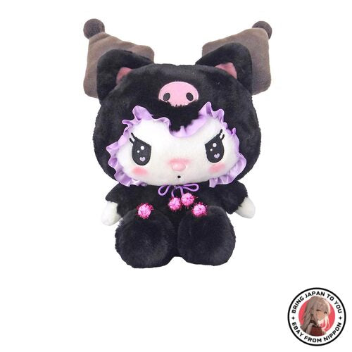 NEW Nakajima Corporation Kuromi Black Cat Plush Toy M 201737-24 from JAPAN