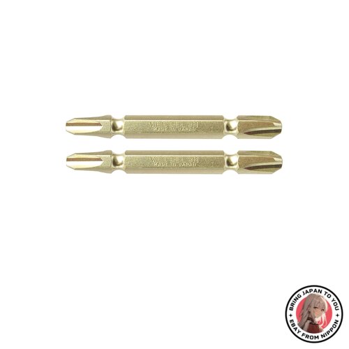 NEW VESSEL GM143065 Gold Double Ended Bit +3 x 65 x 2 Pieces from JAPAN