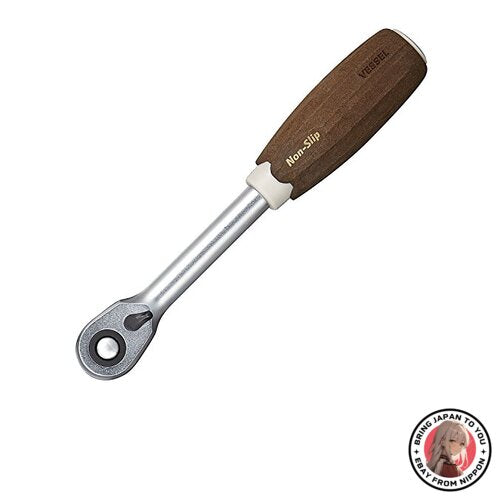 NEW HRH3-W Wood-compo Ratchet Handle from JAPAN