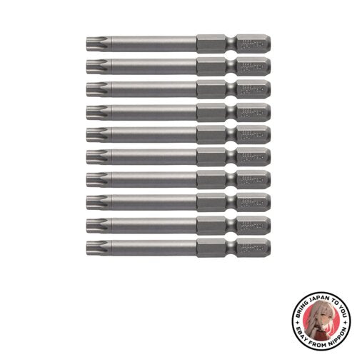 NEW Vessel V ZP Torx Bits  T30H x 2.6 inches (65 mm)  Set of 10 from JAPAN